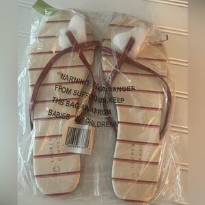 Lauren Conrad NWT PinkPinStipe Sandals.